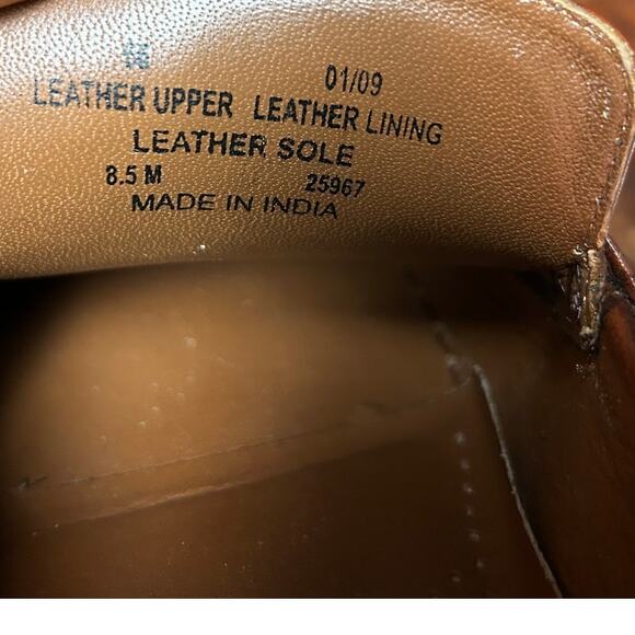 Bostonian Brown Horse bit Leather Loafers Made in India Size 8.5 - Picture 9 of 10